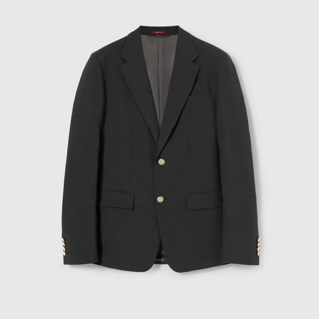 Single-Breasted Selvedge Wool Jacket