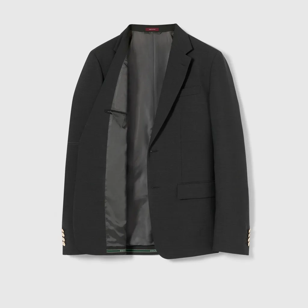 Single-Breasted Selvedge Wool Jacket