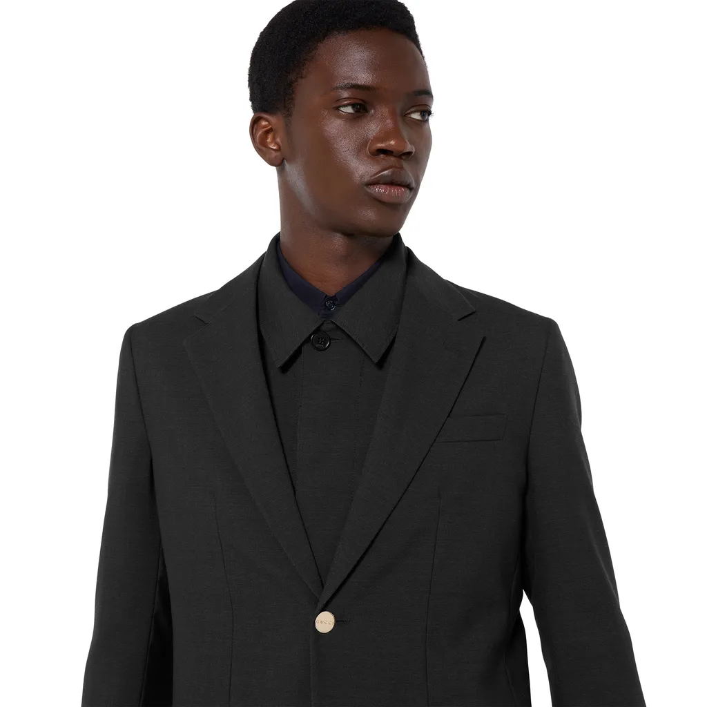 Single-Breasted Selvedge Wool Jacket