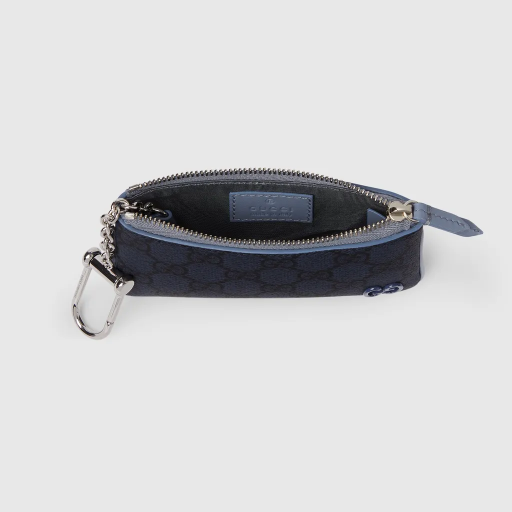 Dusty Blue Trim Key Pouch