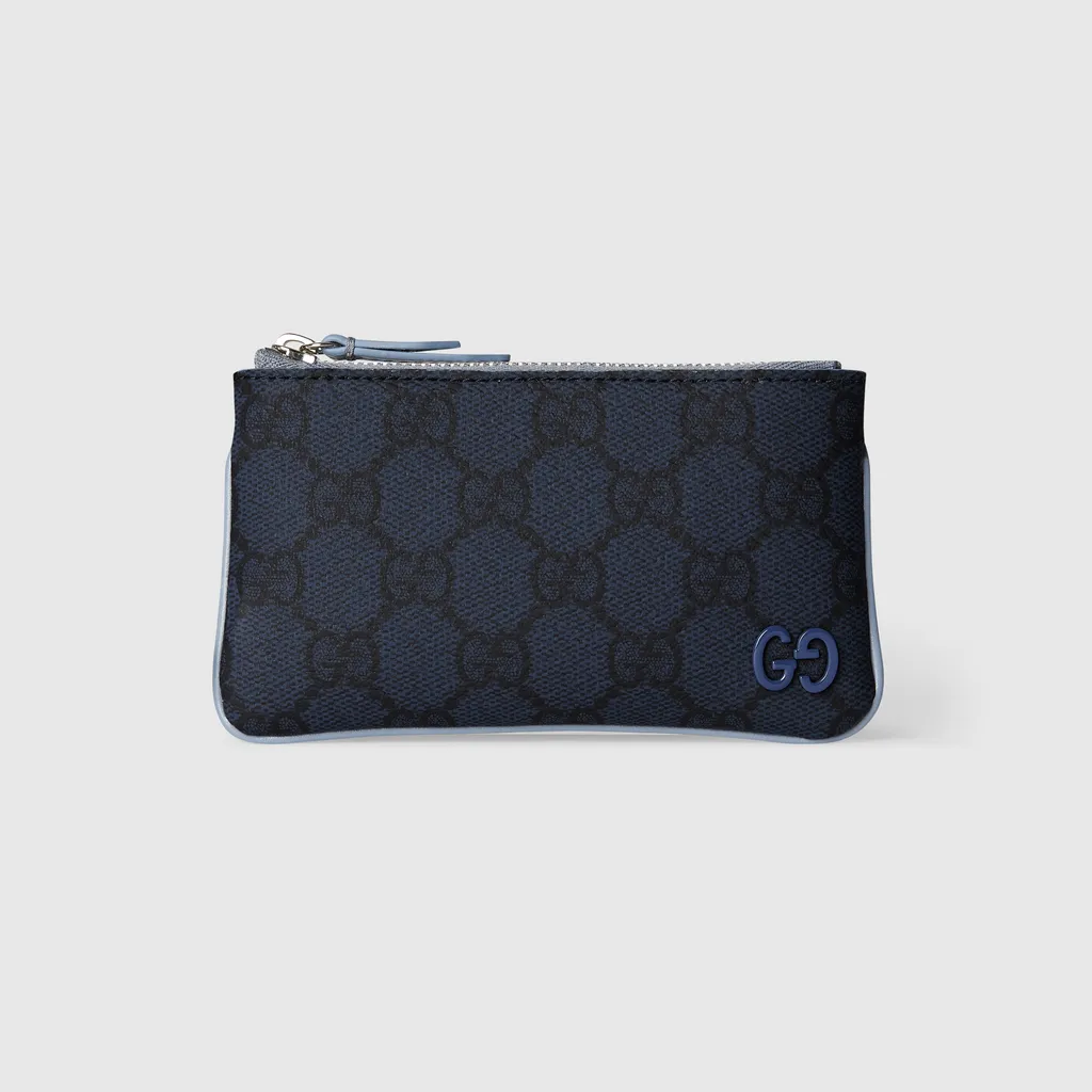 Dusty Blue Trim Key Pouch