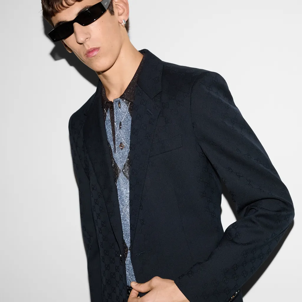 Gg Wool Jacquard Suit
