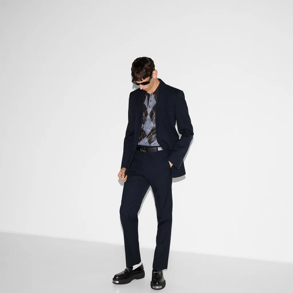 Gg Wool Jacquard Suit