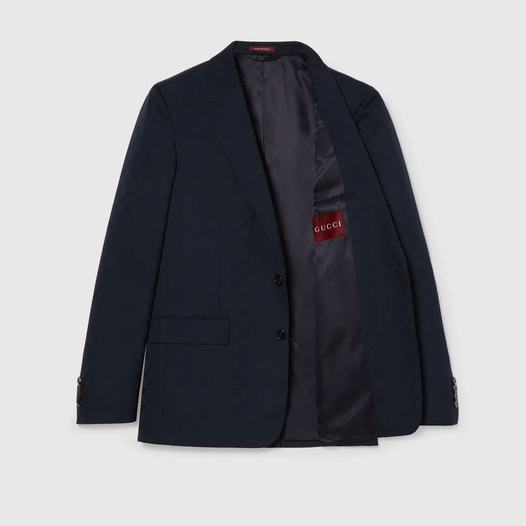 Gg Wool Jacquard Suit