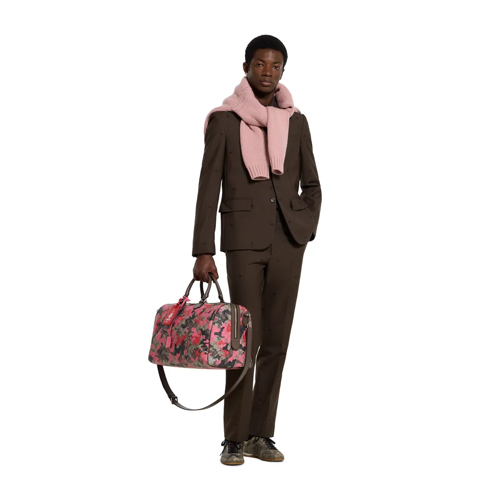 Gg Houndstooth Wool Jacquard Trousers
