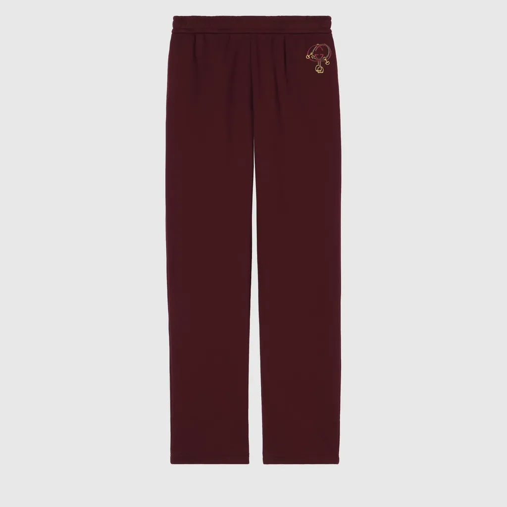 Cotton Jersey Leisure Trousers With Embroidery