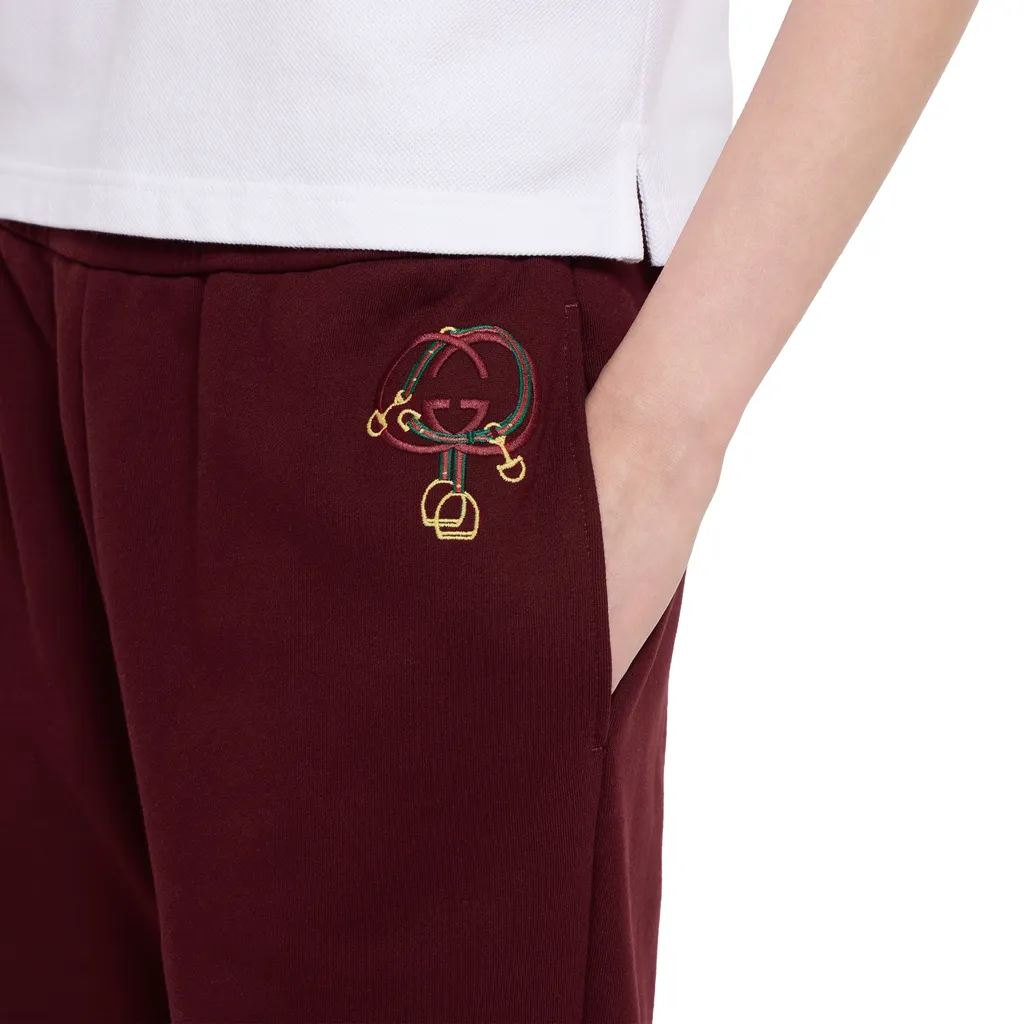 Cotton Jersey Leisure Trousers With Embroidery