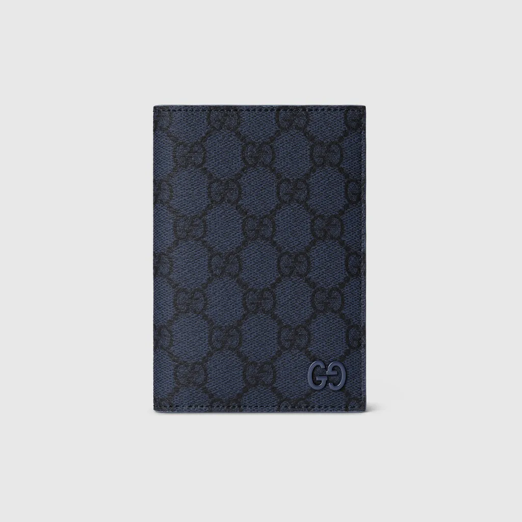Blue Interior Gg Passport Case