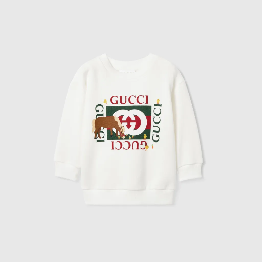 Baby Cotton Sweatshirt With Print