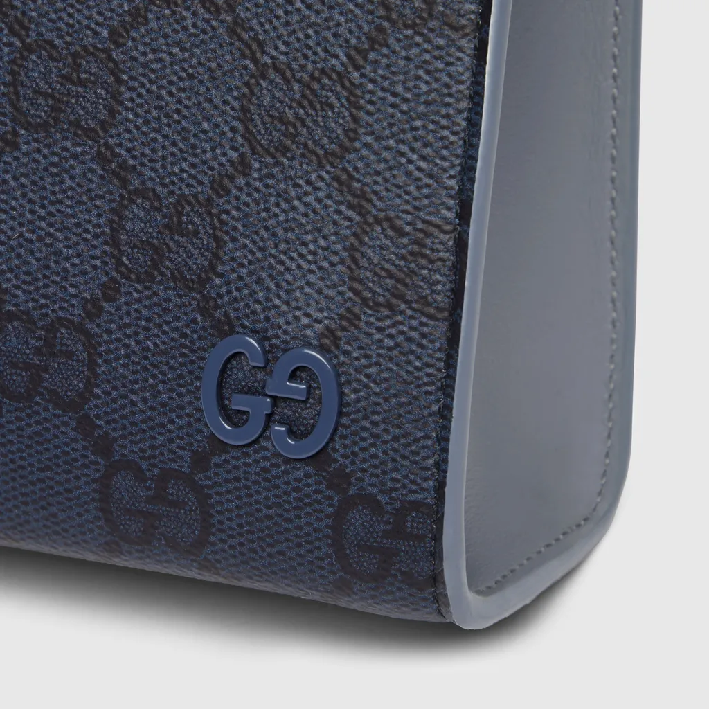 Dusty Blue Trim Small Pouch