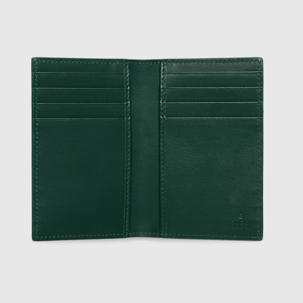 Green Interior Gg Long Card Case