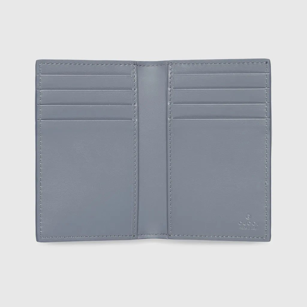 Dusty Blue Interior Gg Long Card Case