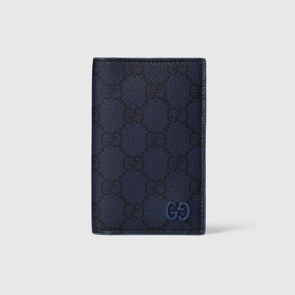 Dusty Blue Interior Gg Long Card Case