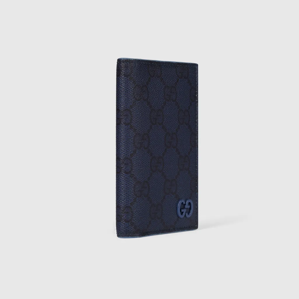 Dusty Blue Interior Gg Long Card Case
