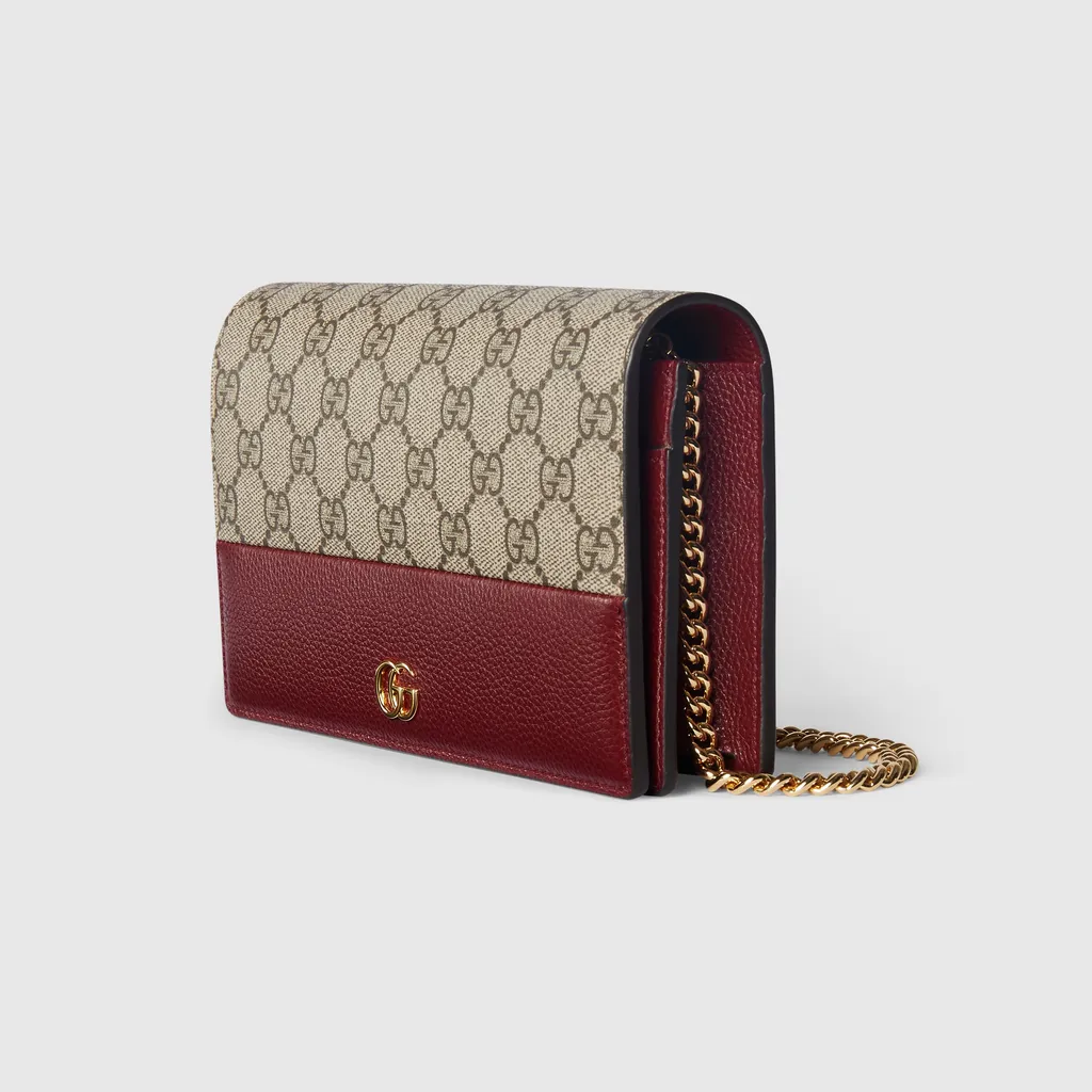 Bi-Colour Gg Marmont Wallet On Chain