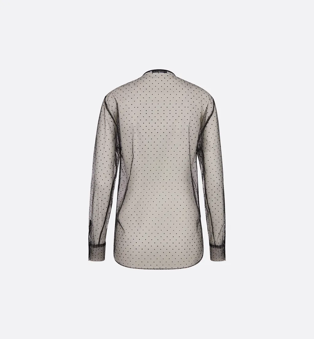 Sheer Blouse With Plastron