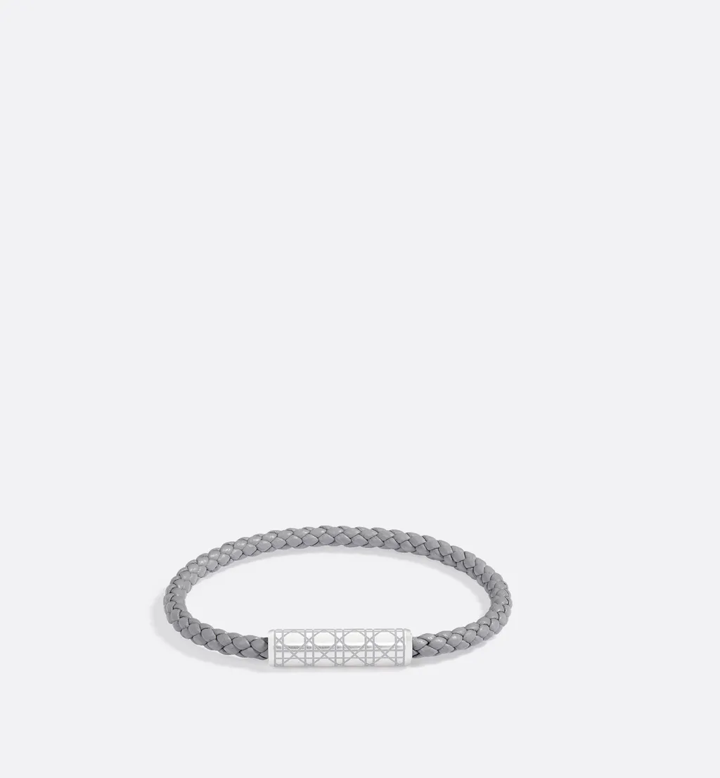 Cannage Braided Leather Bracelet