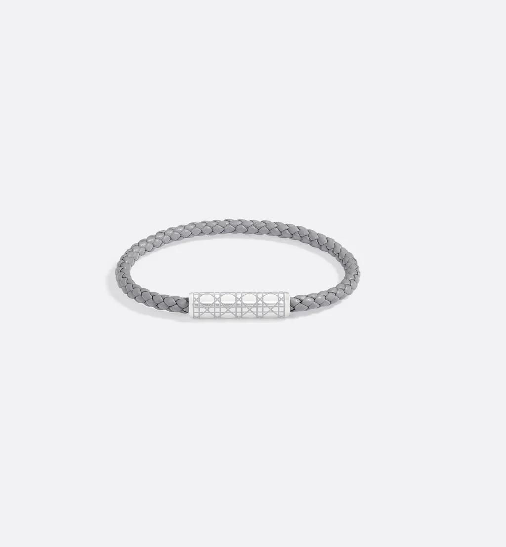 Cannage Braided Leather Bracelet