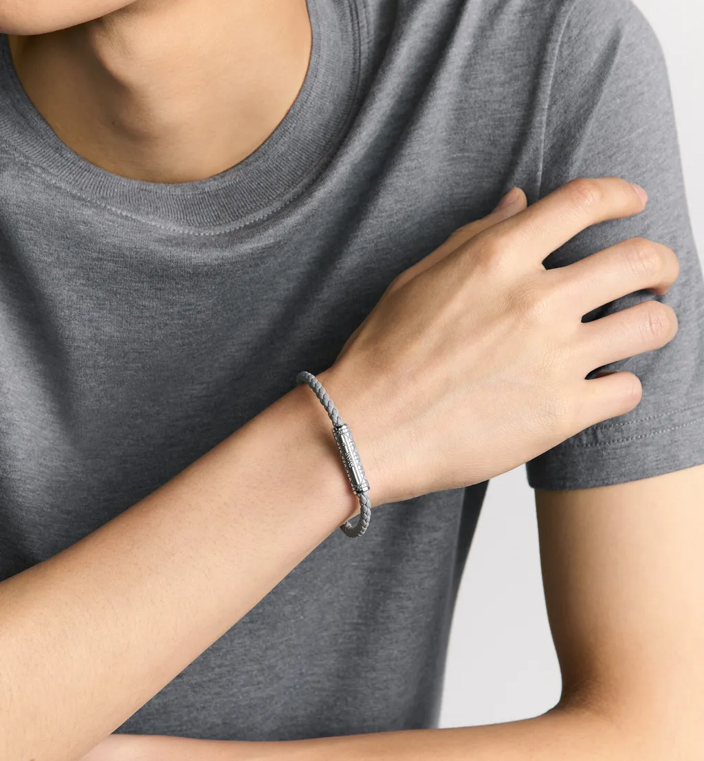 Cannage Braided Leather Bracelet