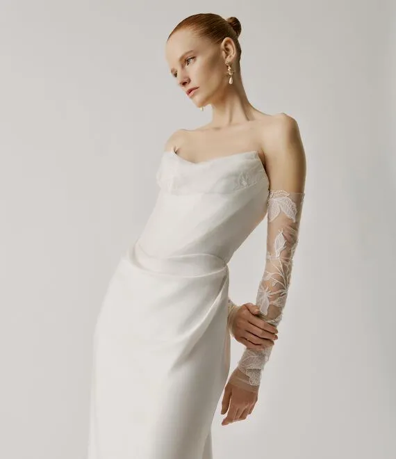 Embroidered Tulle Sleeves