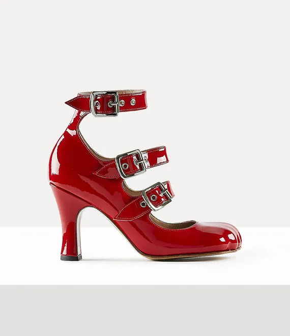 Animal Toe Three-Strap Shoe