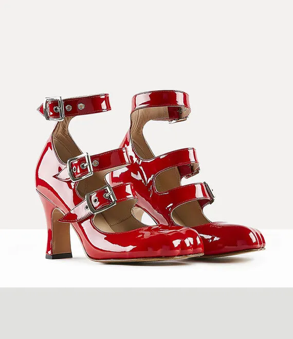 Animal Toe Three-Strap Shoe