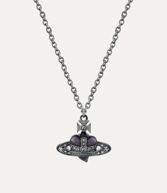 Man. Diamante Heart Pendant Necklace