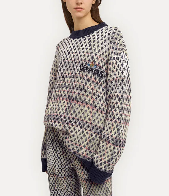 Distressed Tartan Jumper