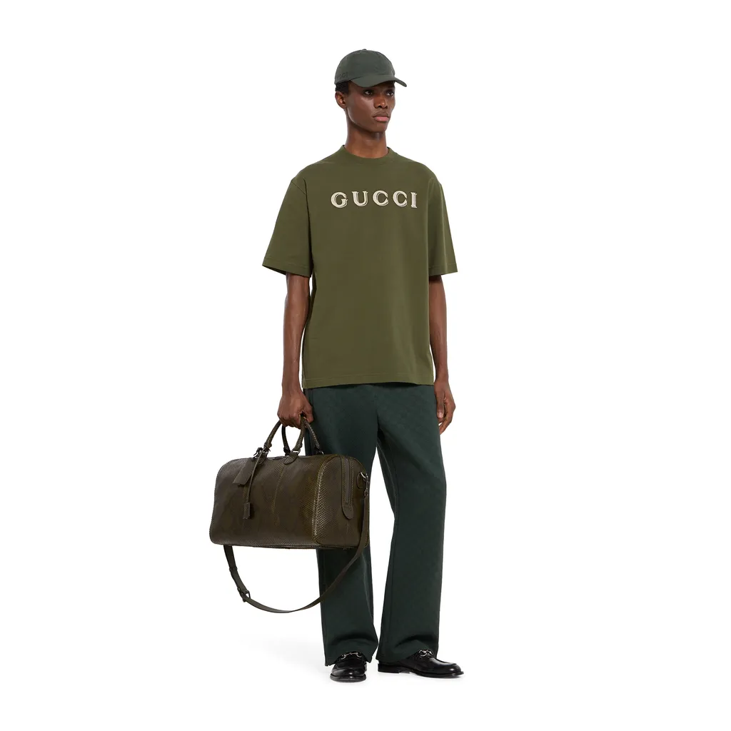 Cotton Jersey T-Shirt With Embroidery