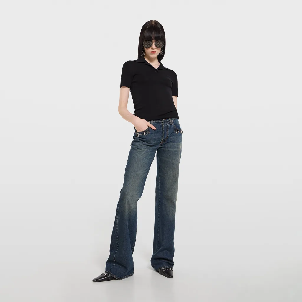 Cashmere Silk Polo Shirt With Embroidery