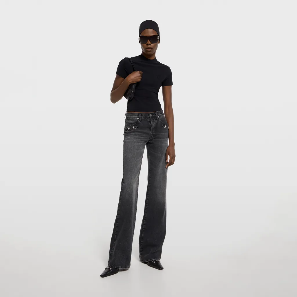 Rayon Jersey T-Shirt With Embroidery