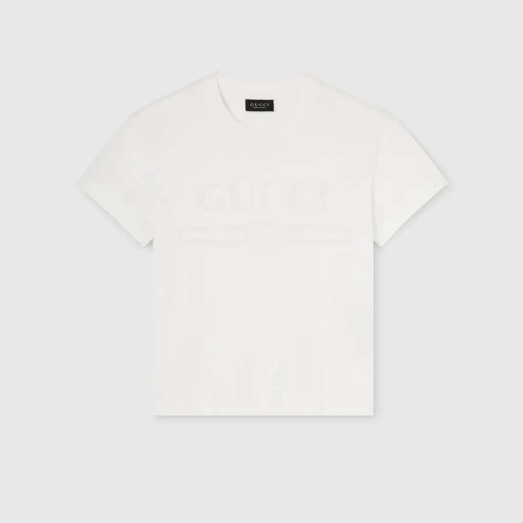 Cotton Jersey T-Shirt With Devoré Detail