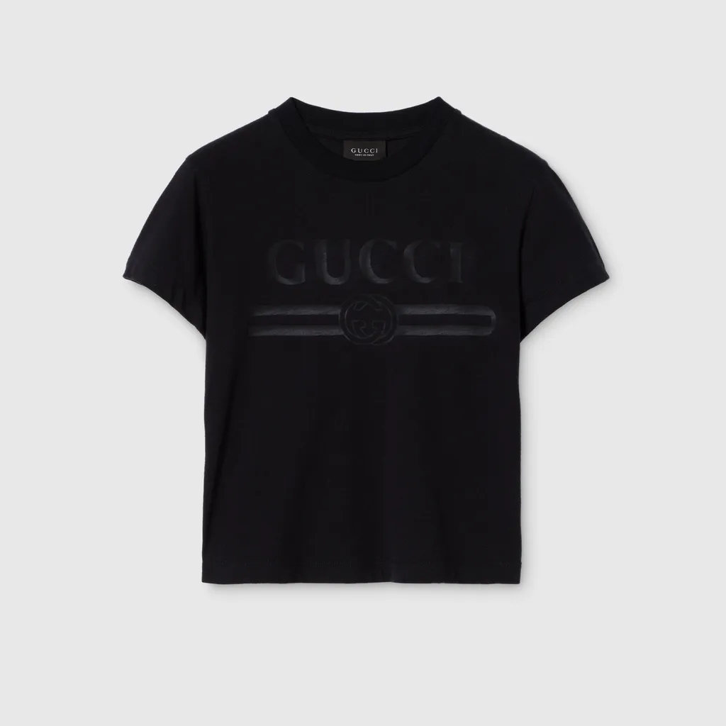 Cotton Jersey T-Shirt With Devoré Detail