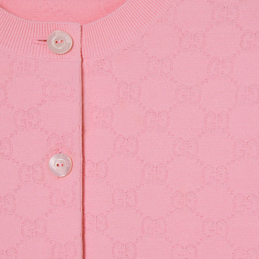 Gg Fine Fabric Jacquard Cardigan