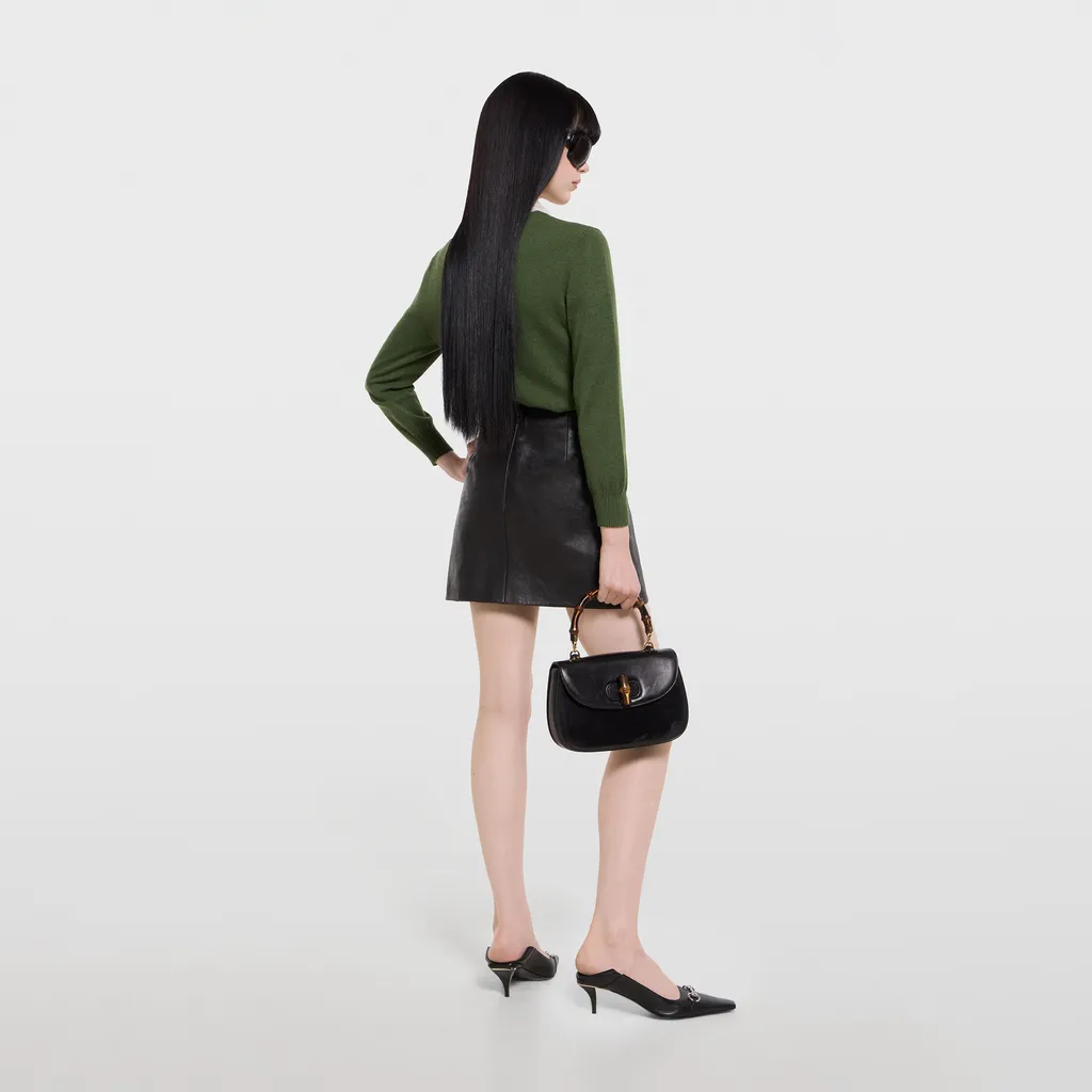 Knit Wool Cashmere Cardigan With Web