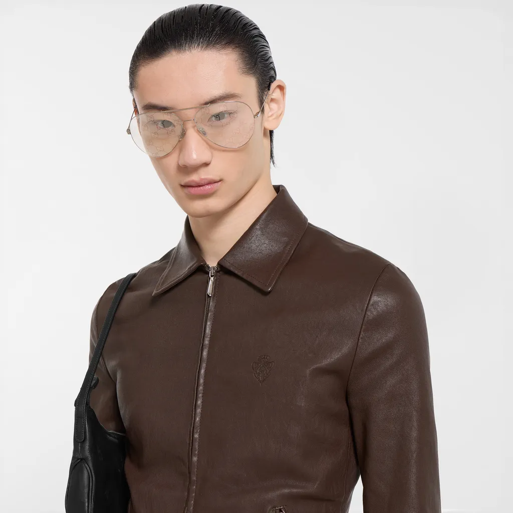 Washed Stretch Nappa Leather Jacket