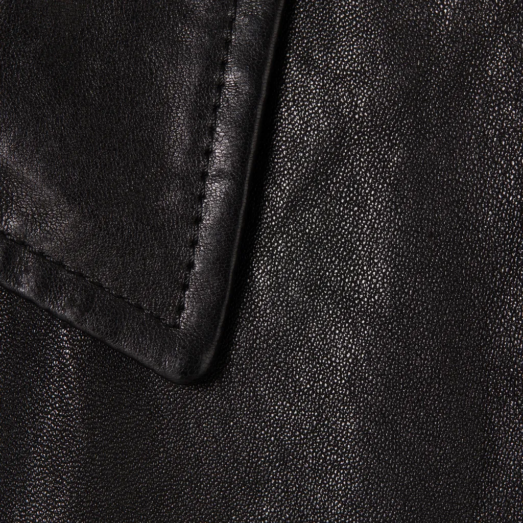 Washed Stretch Nappa Leather Jacket