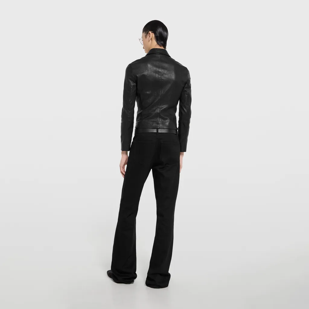 Washed Stretch Nappa Leather Jacket