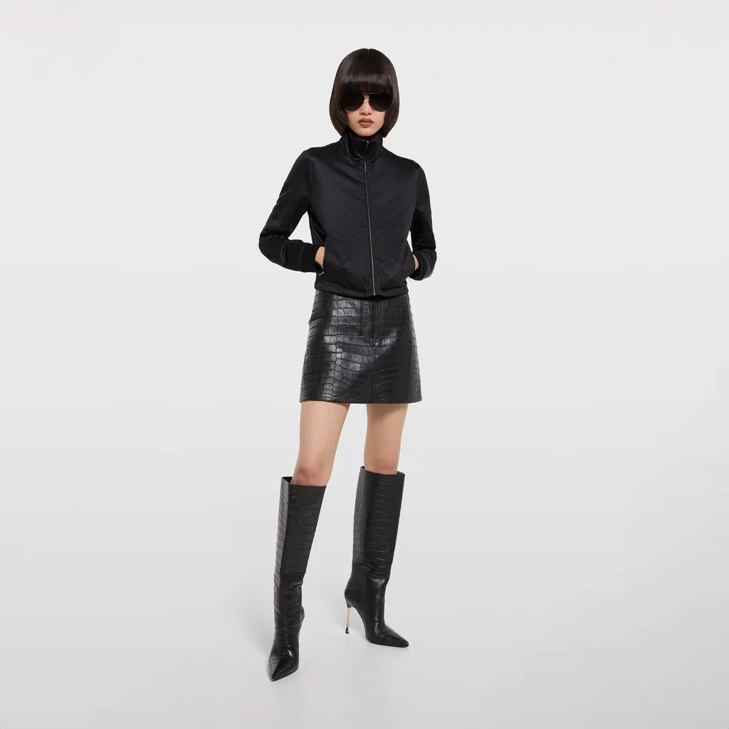Gg Jersey Jacquard Zip Jacket