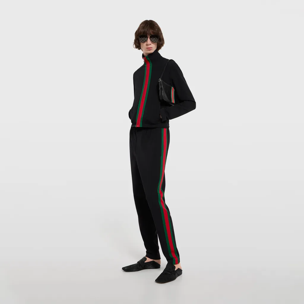 Stretch Nylon Zip Jacket With Web