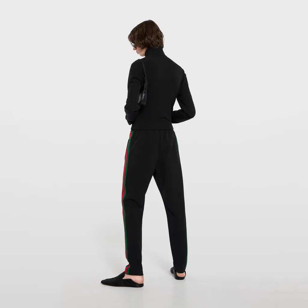 Stretch Nylon Zip Jacket With Web