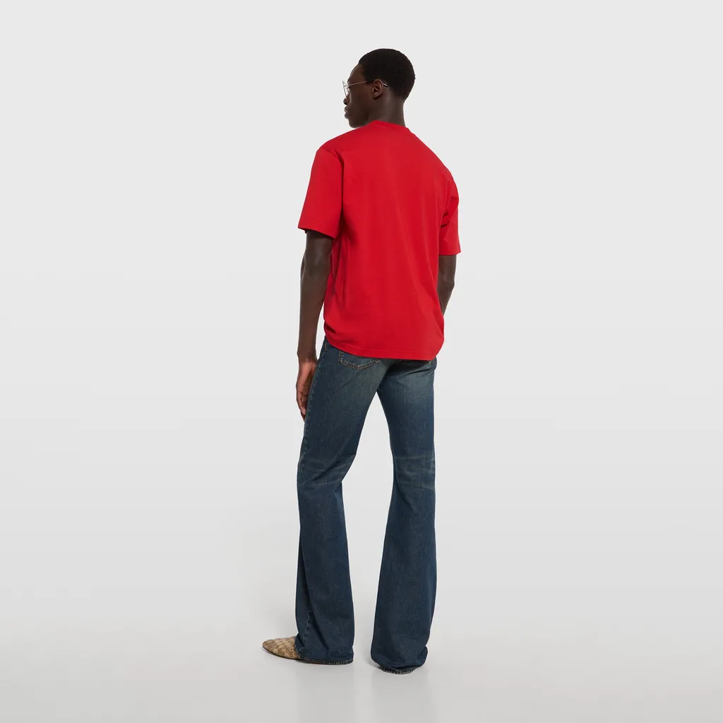 Silk Blend Jersey T-Shirt With Print