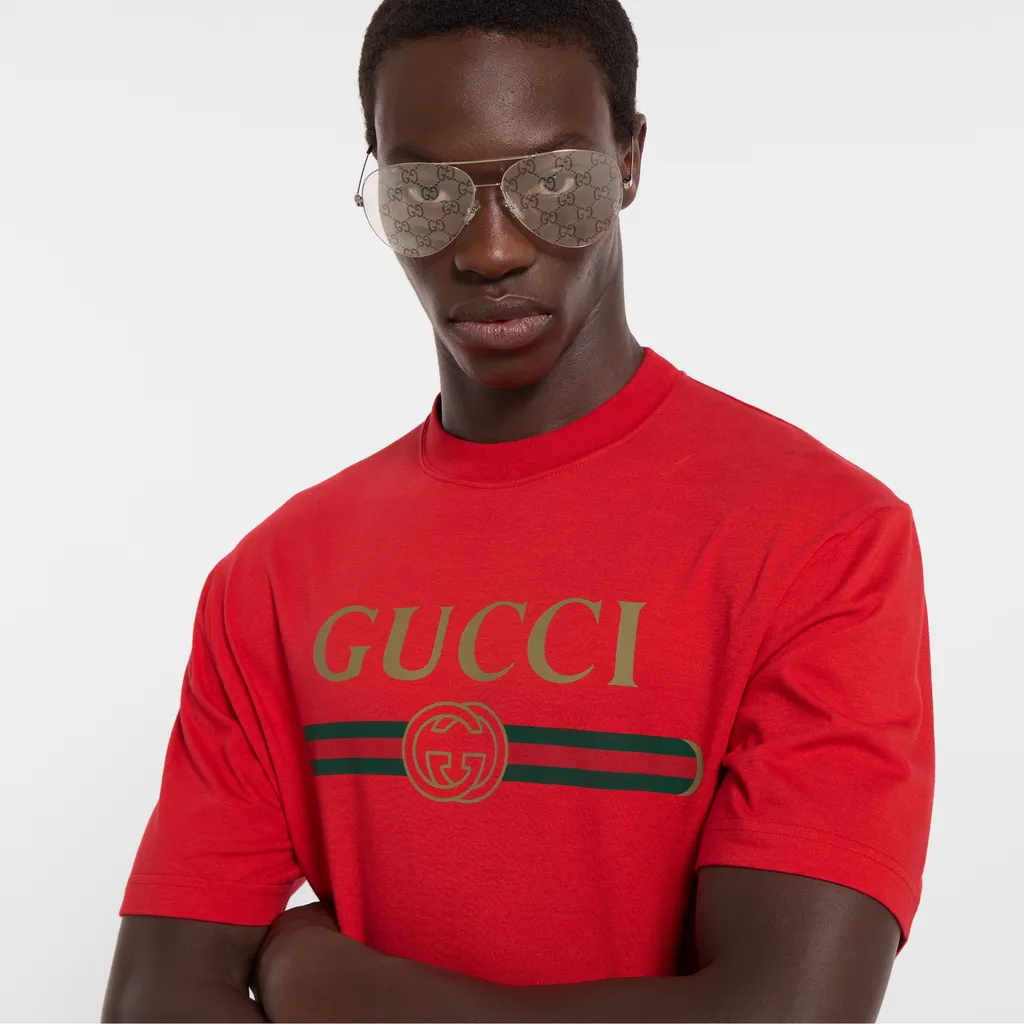 Silk Blend Jersey T-Shirt With Print
