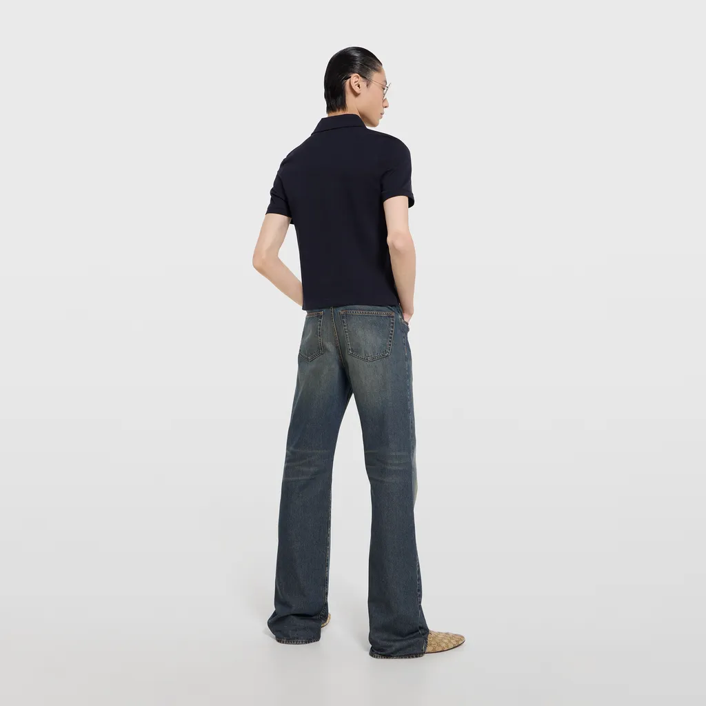 Cotton Piquet Polo Shirt With Embroidery