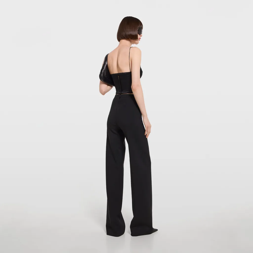 Embroidered Silk Satin Top
