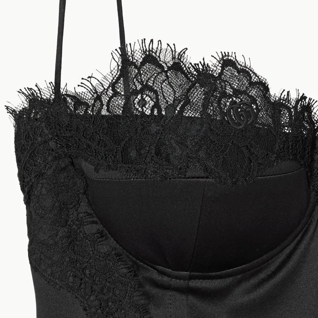 Embroidered Silk Satin Top