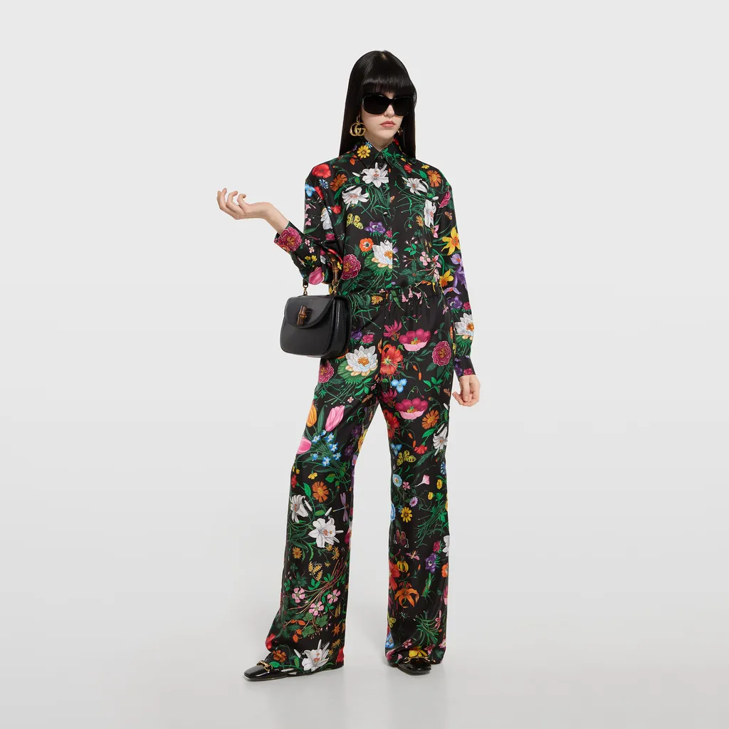 Printed Silk Twill Shirt