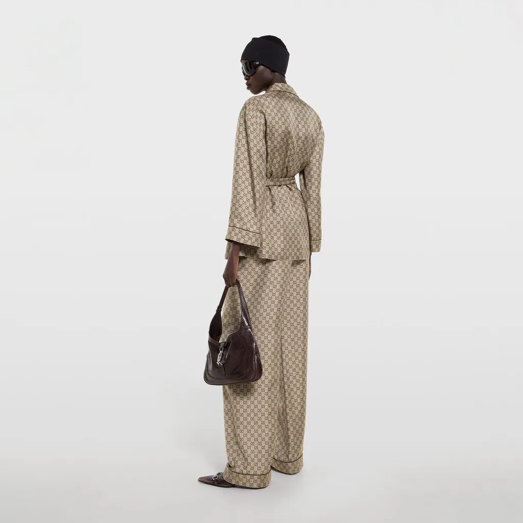 Printed Silk Twill Leisure Pants