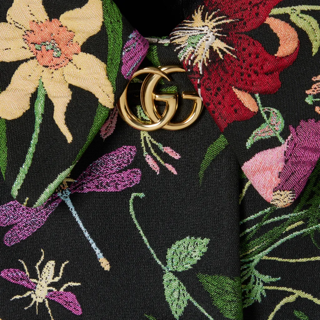 Gucci Flora Silk Brocade Jacket