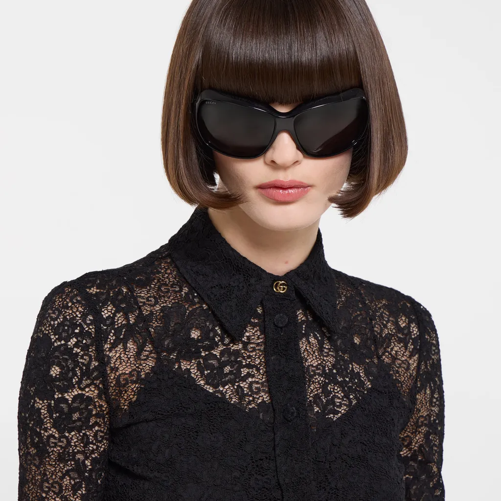 Gg Flower Stretch Lace Shirt
